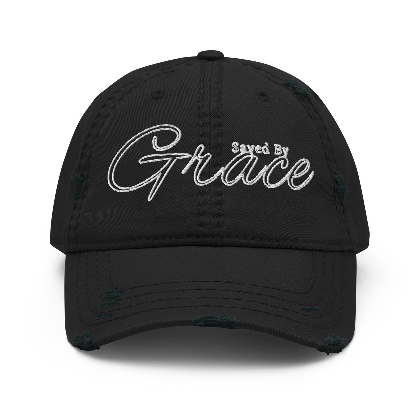 Saved By Graced Distressed Dad Hat