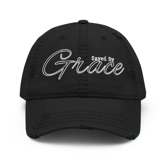 Saved By Graced Distressed Dad Hat