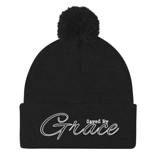 Saved By Grace Pom-Pom Beanie