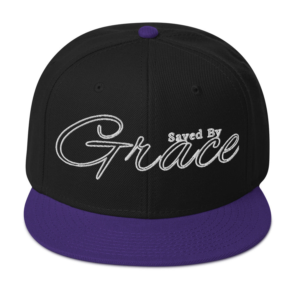 Saved By Grace Snapback Hat