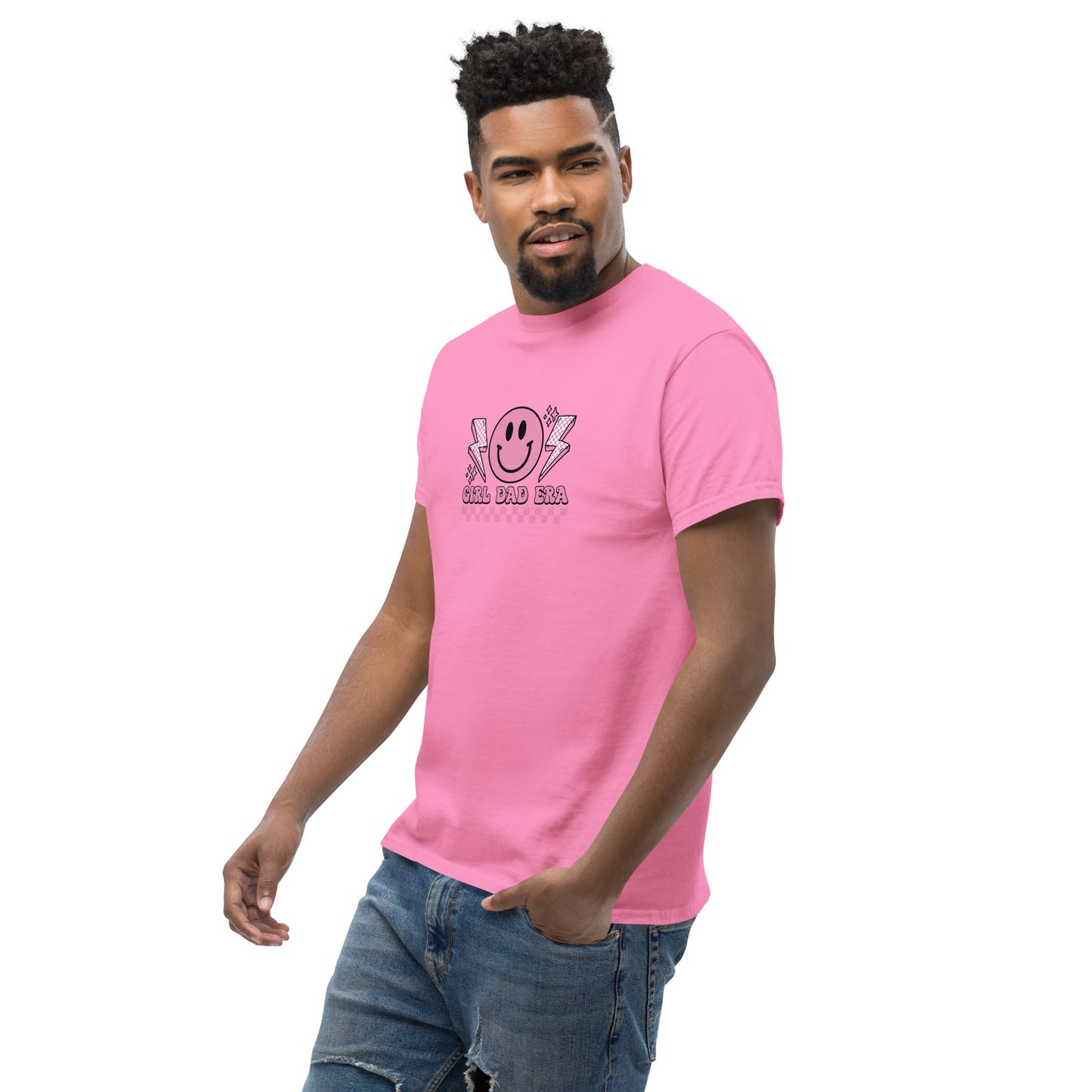 Girl Dad Era Unisex Classic Tee (Pink)