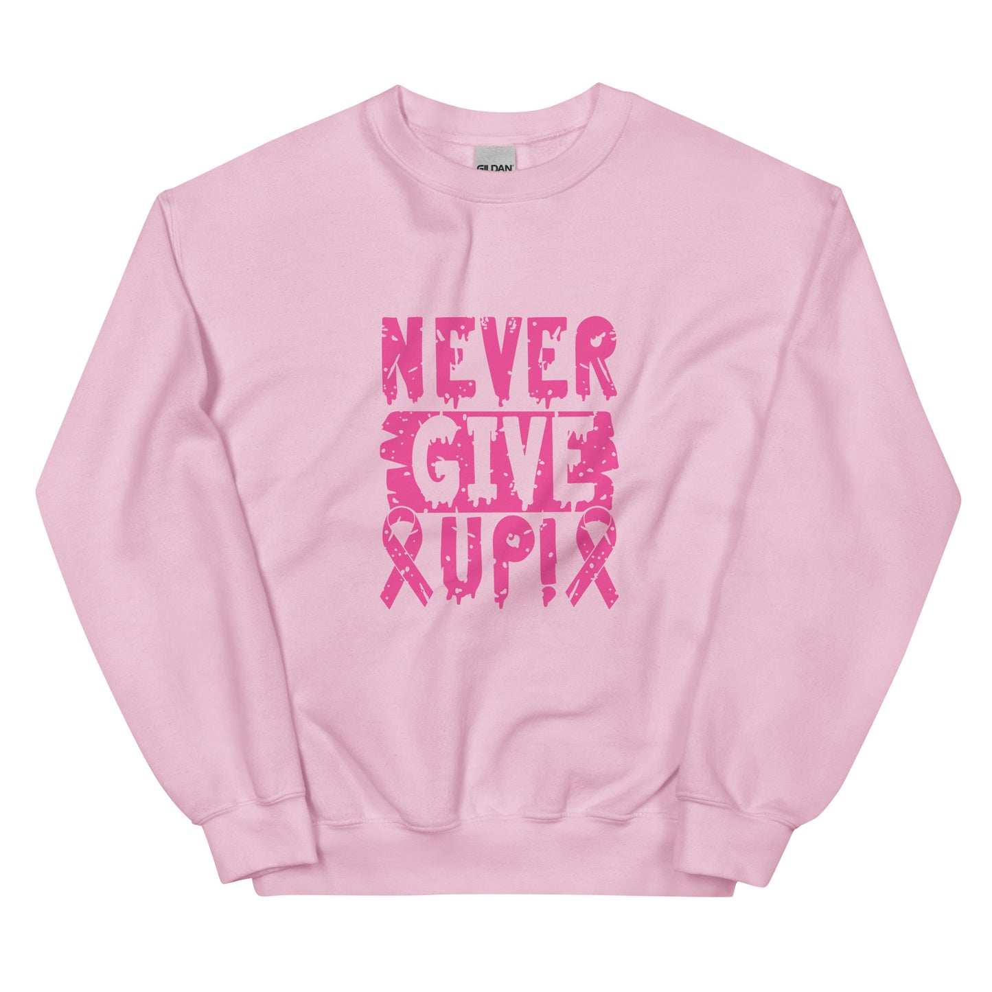 Never Give up Breast Cancer Awareness Unisex Sweatshirt